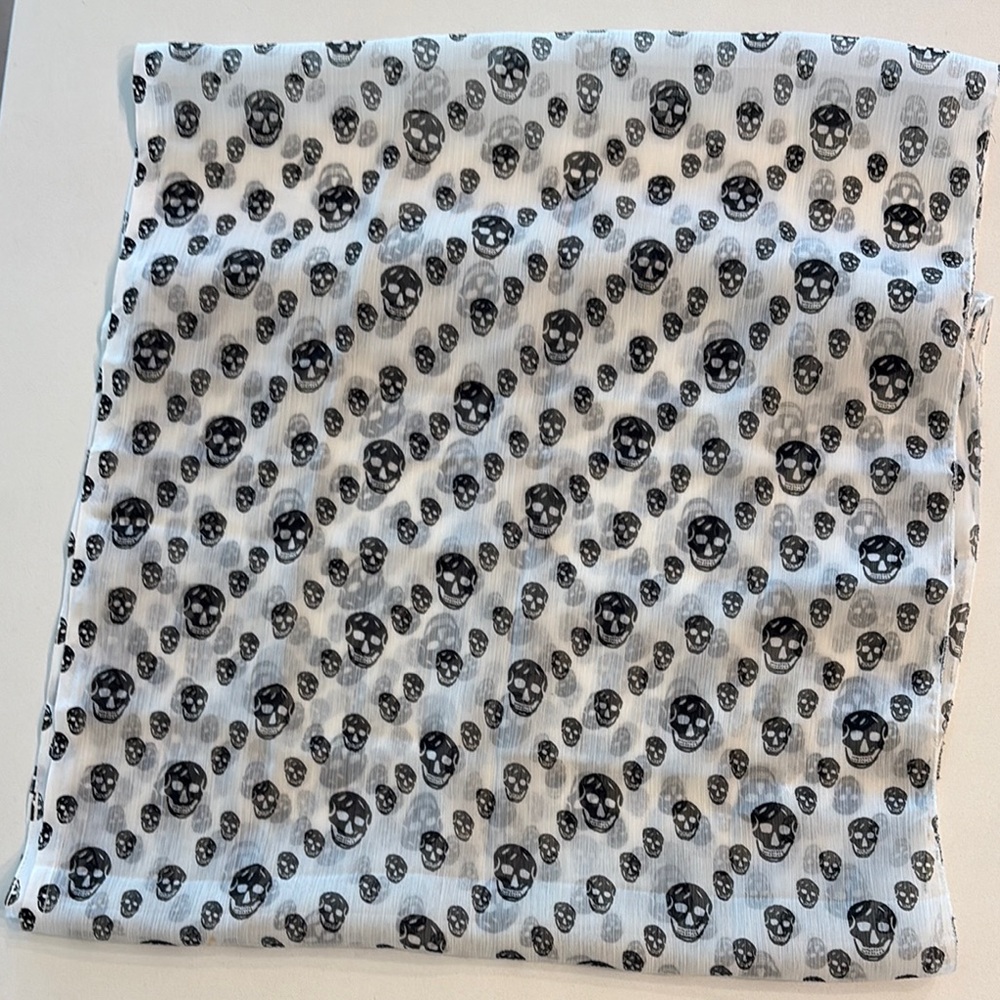 Skull Patterned Scarf - image 1